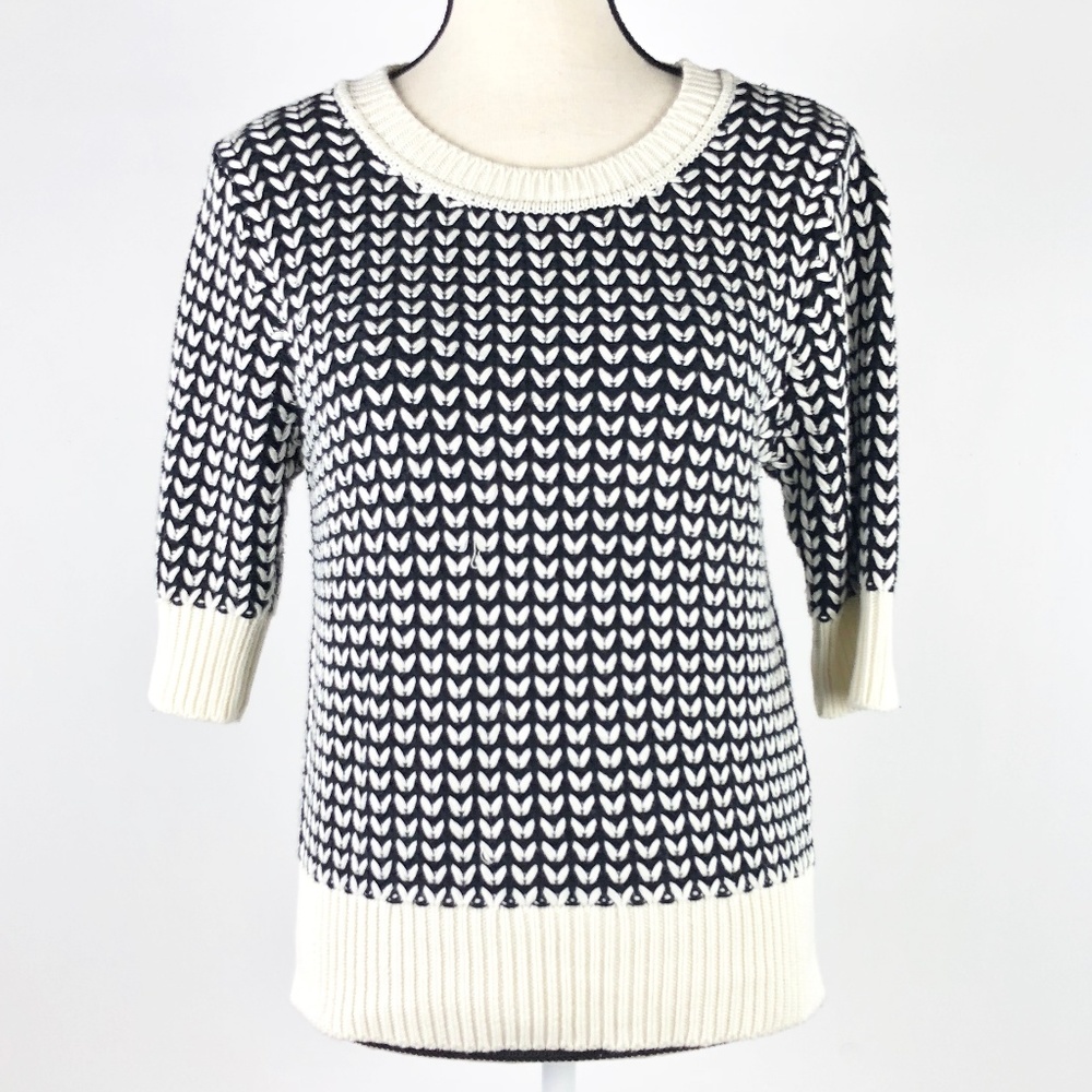 Banana Republic Short Sleeve Herringbone Sweater